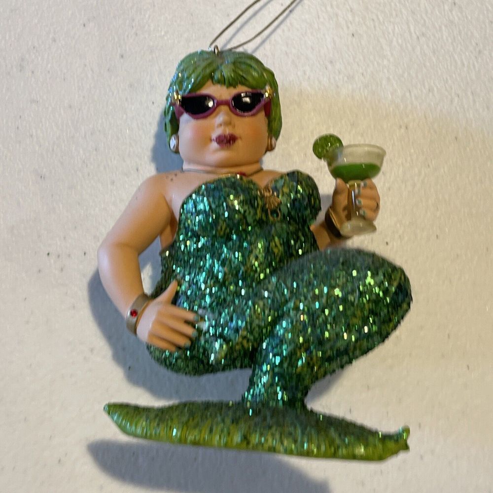 December Diamonds Mermaid Green Margarita #5520002 Sparkley Holiday Ornament